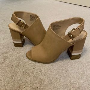 Peep toe booties